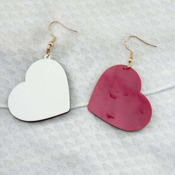Heart Shaped Box of Chocolates Earrings, Valentine's Day Earrings - Picture 2 of 4